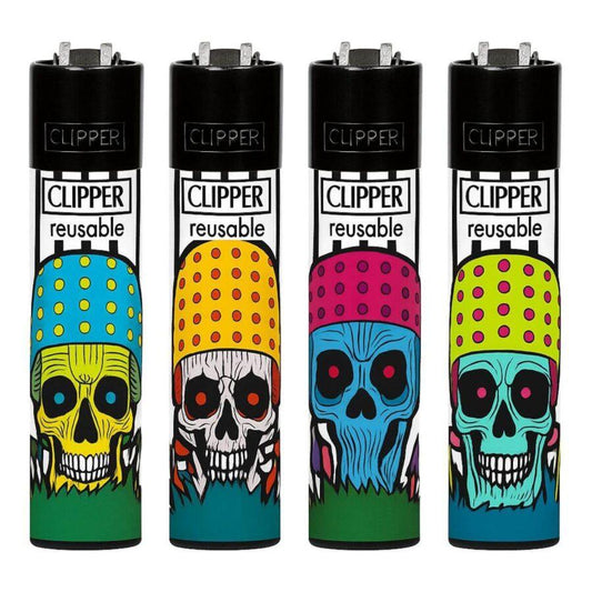 Clipper® Lighter Classic "Mushroom Skulls".